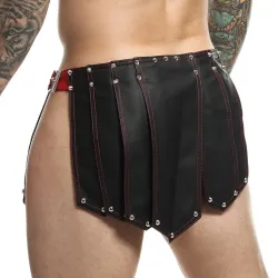 MOB Eroticwear Jupe homme Sm Roman Skirt Noire-Rouge